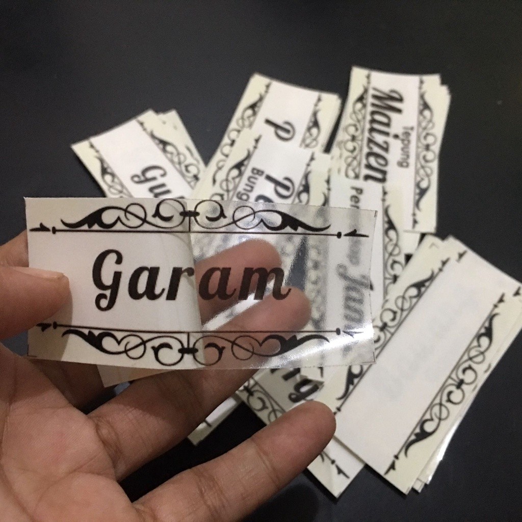

STIKER BUMBU BENING/TRANSPARAN | LABEL BUMBU | STIKER BUMBU DAPUR | NAMA BUMBU | STIKER WATERPROOF | STIKER TAHAN AIR DAN MINYAK