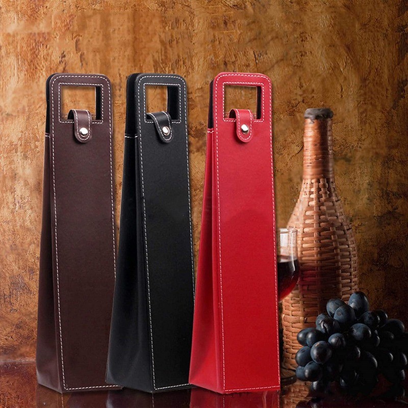 

Red Wine Packaging Bags Gift Universal Packaging Leather Boxes Multiple Single Bottle Wine Glass Packaging Leather Bags
