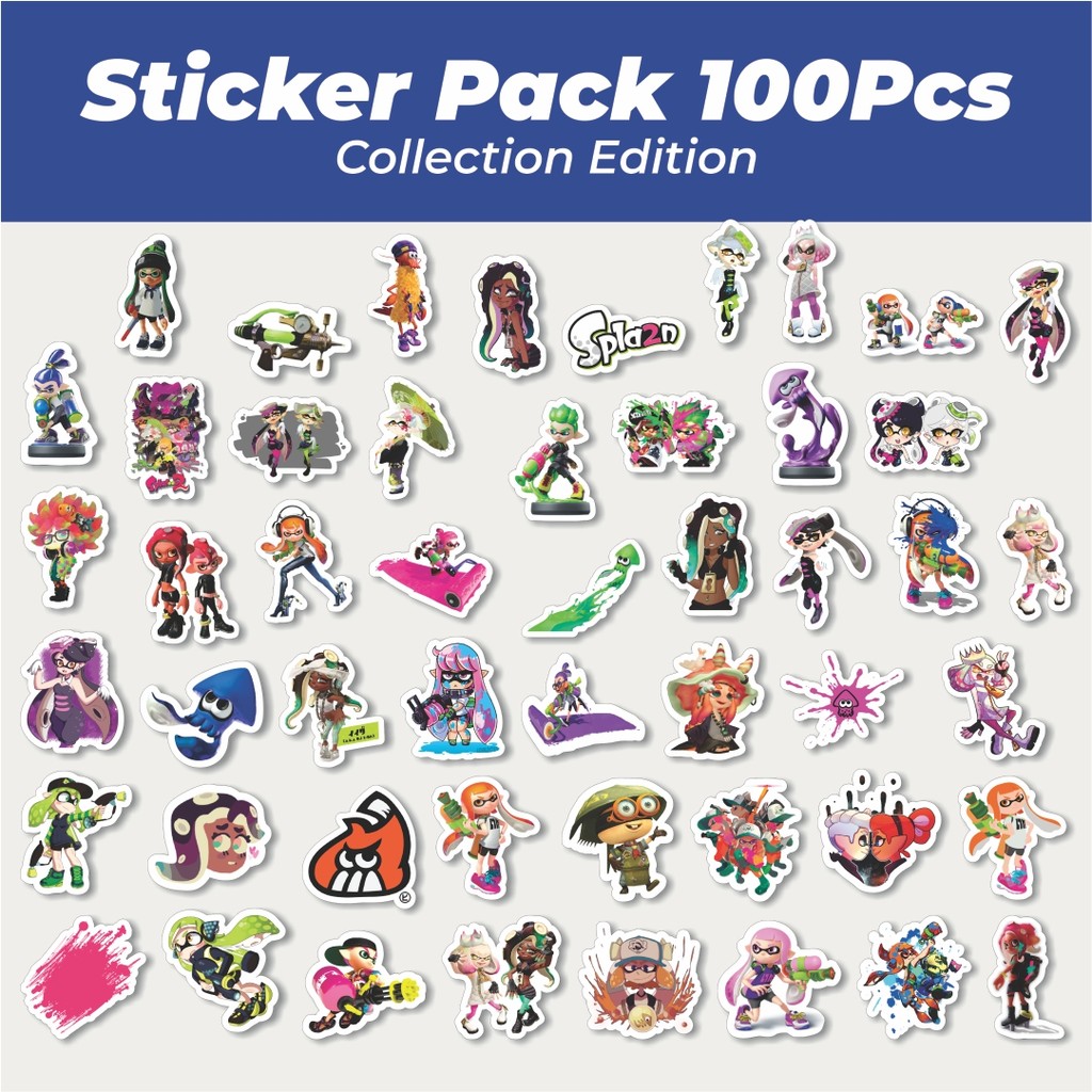 

Hot Stiker Game Series Splatoon Karakter Mix 1 Lucu Anti Air Stikers Berperekat Waterproof Sticker Decal Buat Motor Helm Buku Journal Koper Casing HP Laptop Botol Minum