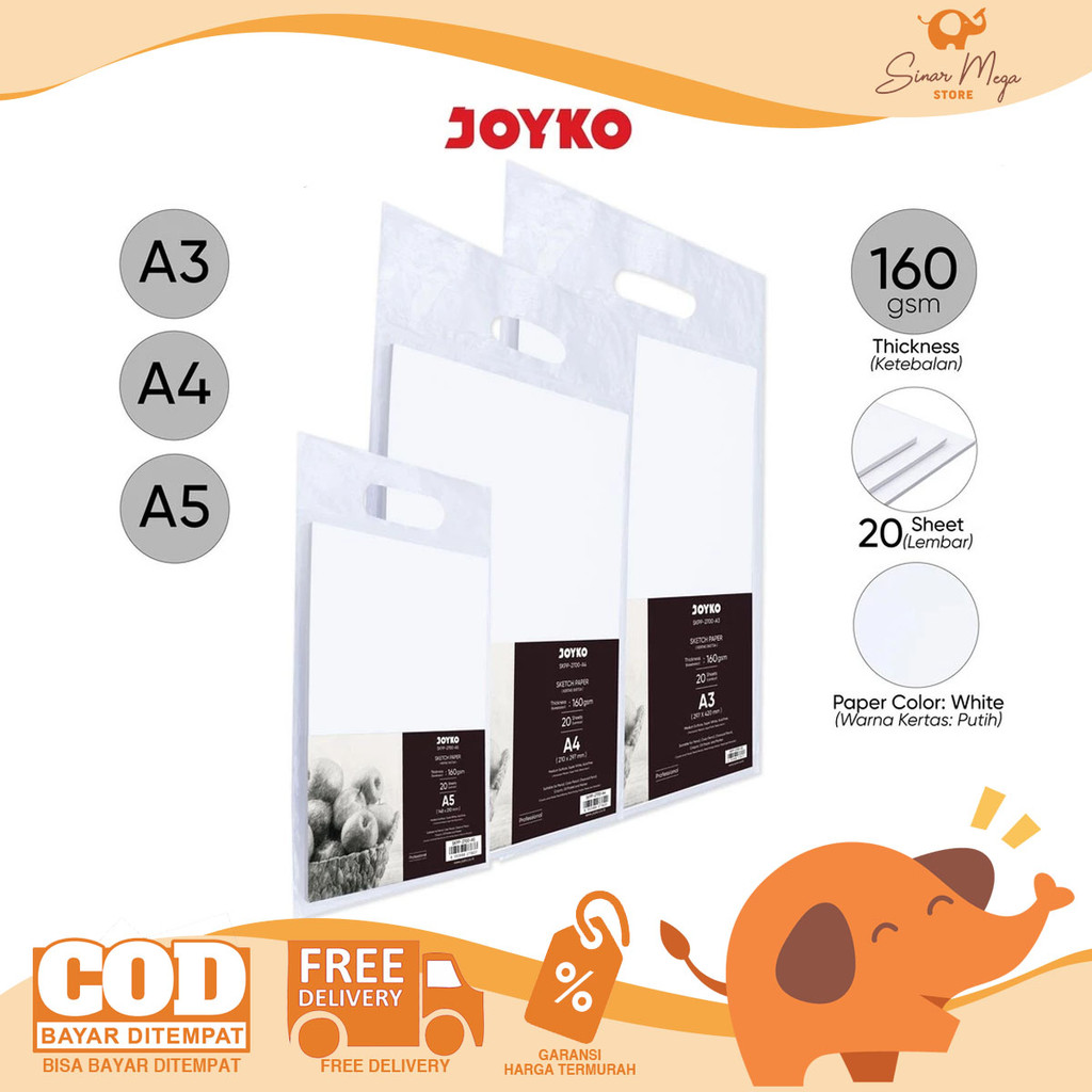 

Joyko Sketch Paper Kertas Sketsa 160gsm SKPP-2700