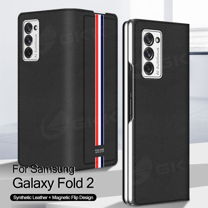 Samsung Galaxy Z Fold 2 5G Casing GKK Leather Flip Magnetic Bookcase Samsung Z Fold 2