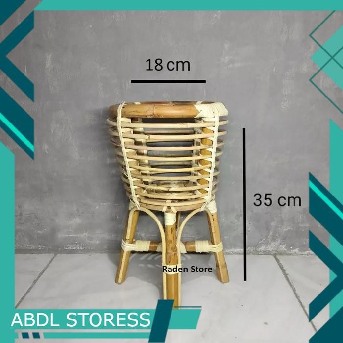 ready Standing Pot Bunga Rotan Keranjang Pot Tinggi 40 55 70 cm - 35 CM