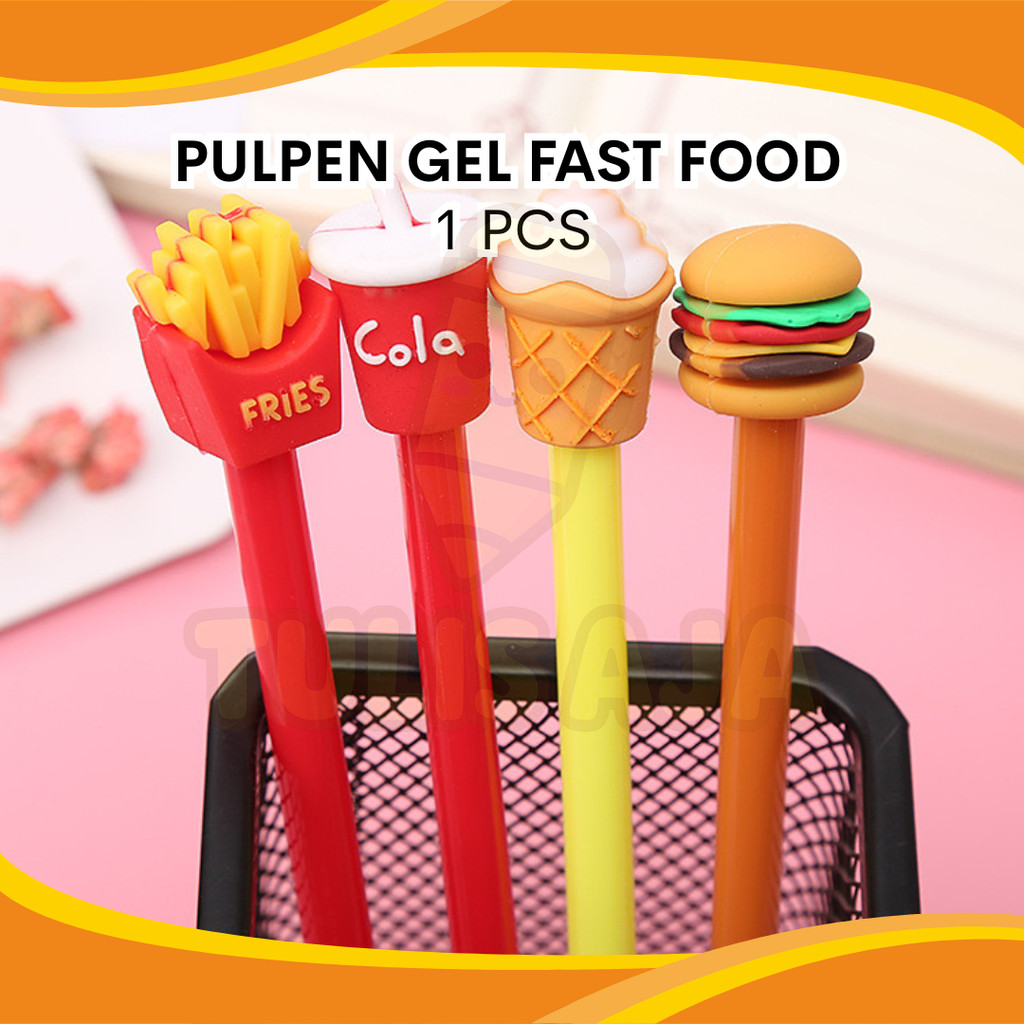 

PULPEN GEL KARAKTER MOTIF FAST FOOD CUTE PER PCS