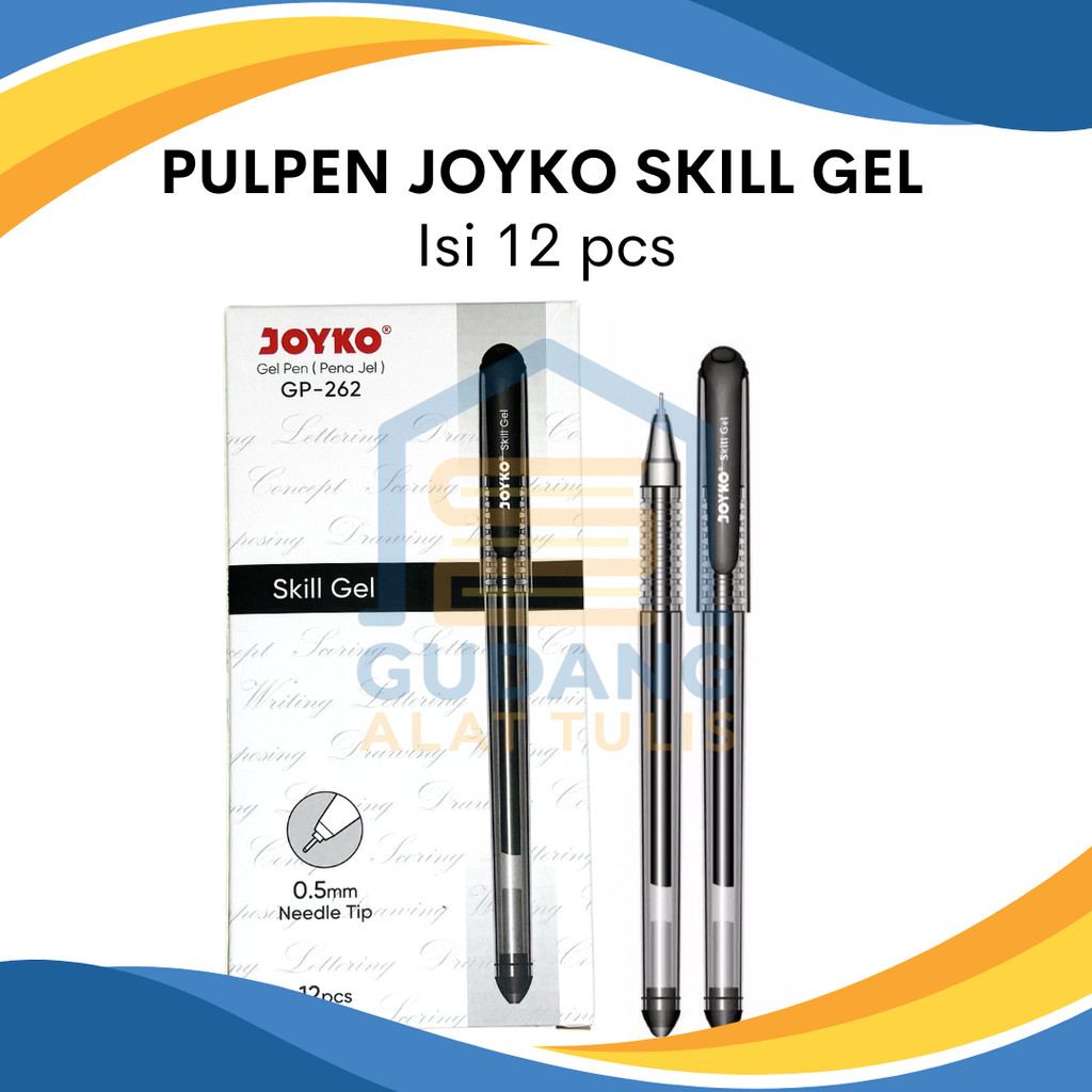 

PULPEN GEL JOYKO GP-262 SKILL GEL 0.5MM PER LUSIN ISI 12 PCS