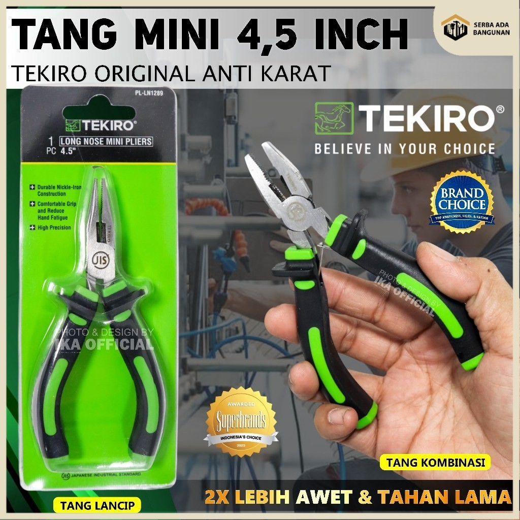 TERBARU SAB Tekiro Tang MINI 4.5" (TANG KOMBINASI, TANG POTONG, TANG LANCIP) TEKIRO TANG KECIL 4.5"