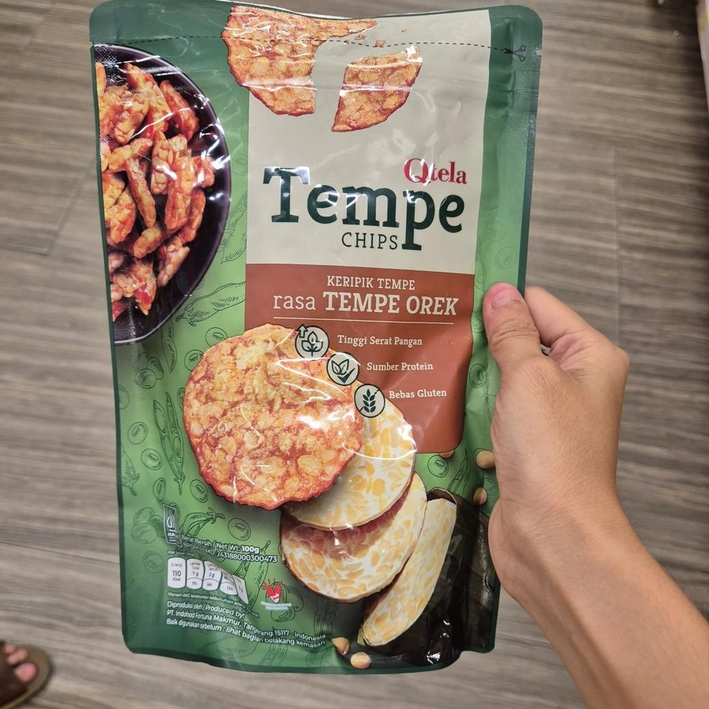 

Qtela Tempe Chips Keripik Tempe Rasa Tempe Orek 100gr