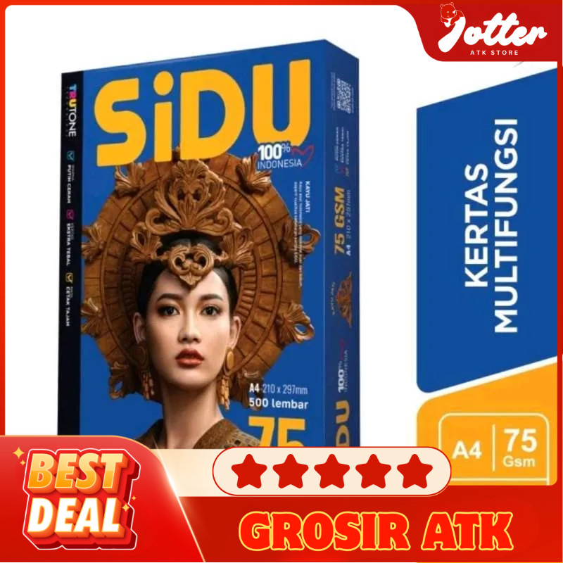 

(1 RIM) KERTAS HVS 75gsm A4 SINAR DUNIA | Jotter Grosir ATK