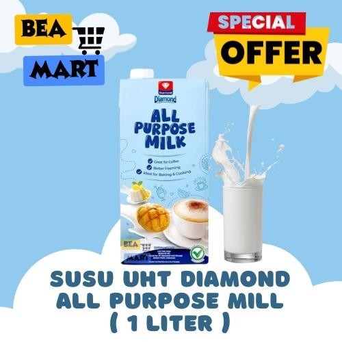 

Susu Diamond All Purpose Milk 1000ml | Susu UHT Full Cream Baking & Cooking 1L 1 Liter