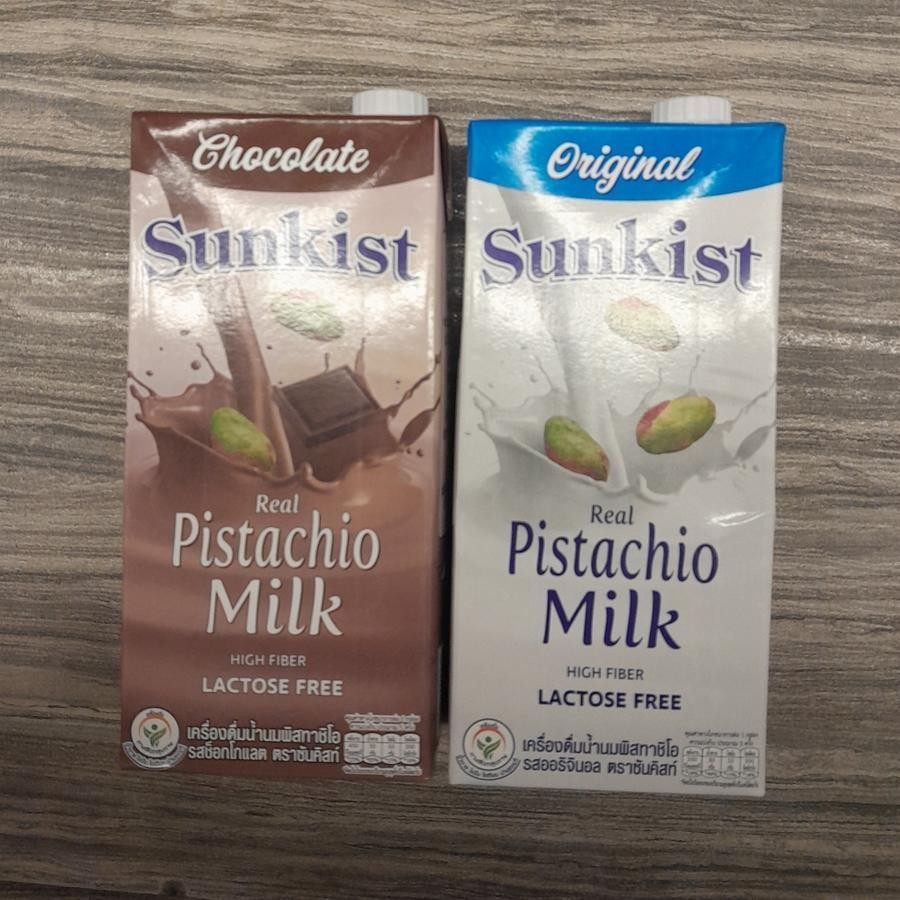 

Sunkist Real Pistachio Milk Lactose Free Plant Based Milk Import 946ml Rasa Original / Unsweetened / Chocolate