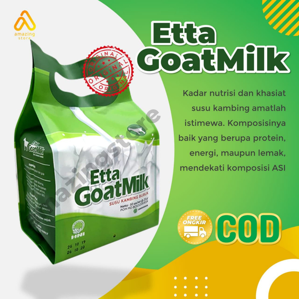

Etta Goat Milk HNI HPAI ORIGINAL - Susu Ettawa HNI Membantu Menaikan Berat Badan, Atasi Asma TBC