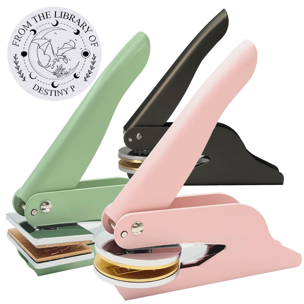 

Book Embosser Stamp Custom School Book Personalized Embossing Stamp Small Business Wedding Paper Embosser Custom Notary Seal