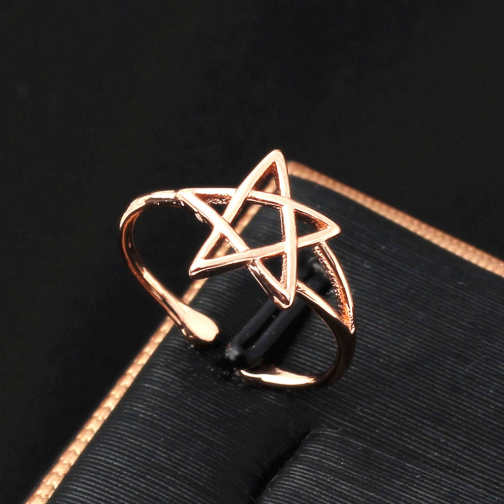 Chandler Original David Star Ring Pentagram Midi Mid Pikine Toe Bague Tiny Infinity Wedding Band Bri