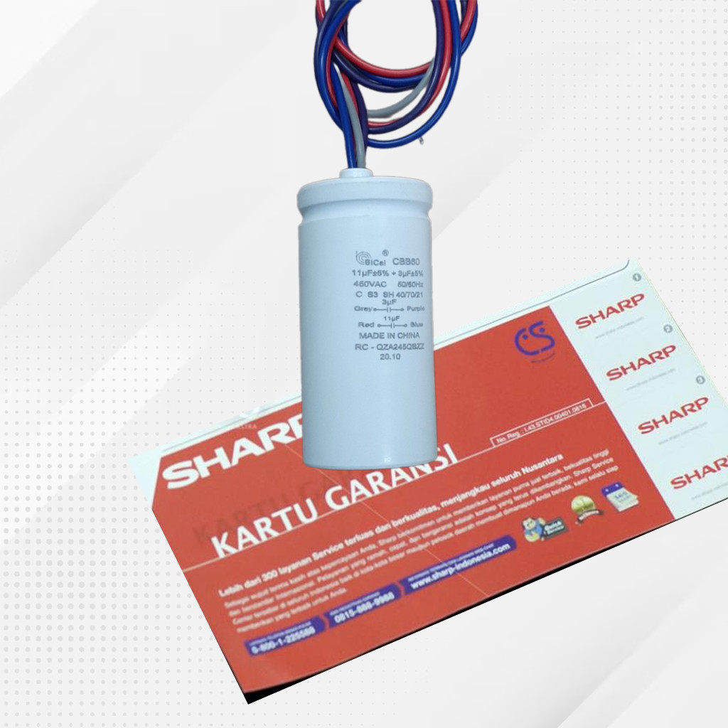 Kapasitor 11+3 Mesin Cuci 2 Tabung SHARP ES T65M T65MW T65NT Original
