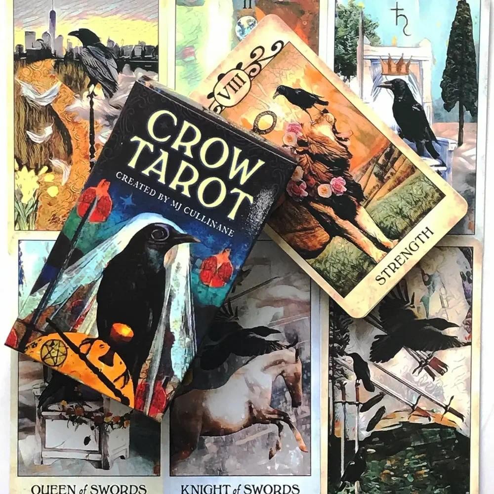1Pcs Deck Tarot 78 Cards Crow Tarot Oracle Cards For Fate Divination Board Game Tarot And A Variety 