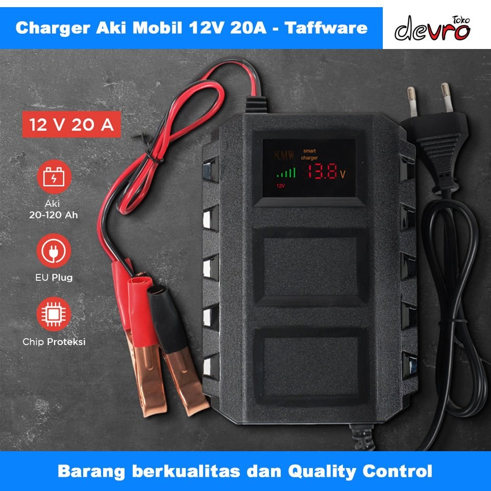 Charger Aki Mobil Intelligent Battery Charger 12V 20A - Taffware KC-20A