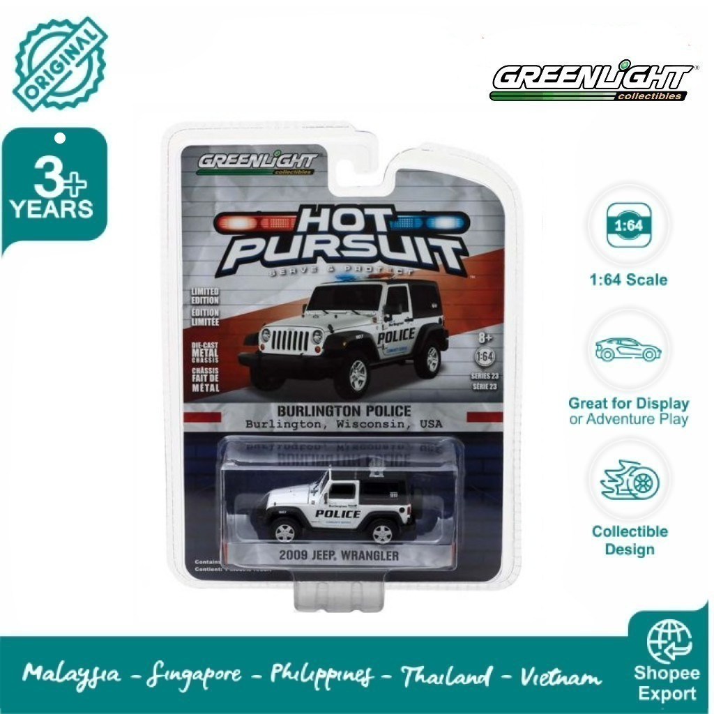 Greenlight Hot Pursuit 2009 Jeep Wrangler