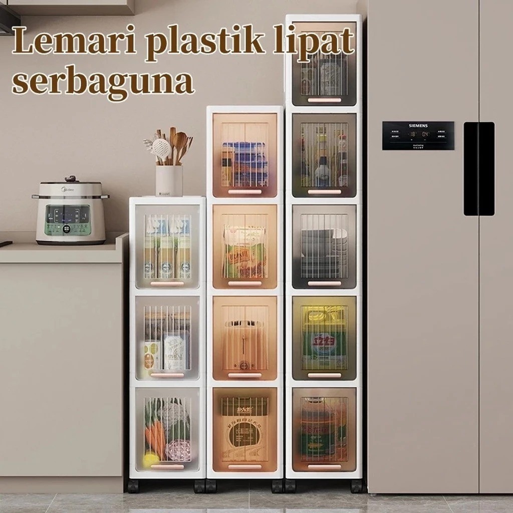 Rak Susun Lemari Penyimpanan Lemari Lipat Plastik 5 Susun Sebaguna / Lemari Lemari Serbaguna Rak Buk