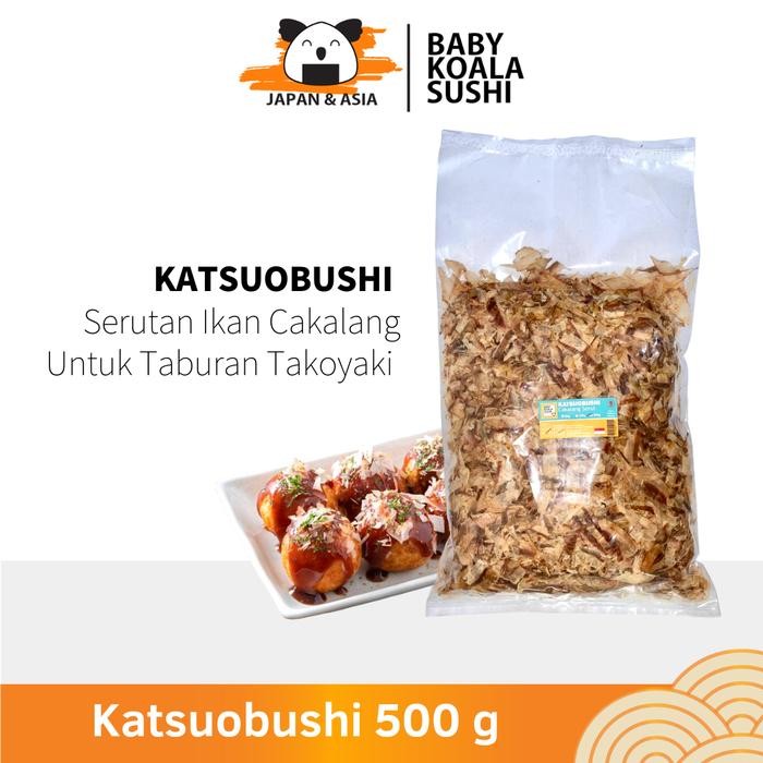

KATSUOBUSHI Bonito Flakes 500 g Halal │ Taburan Takoyaki Katsuo Bushi Serutan Ikan Cakalang