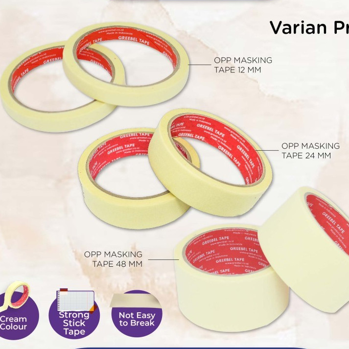 

(ECER) GREEBEL MASKING TAPE | Jotter Grosir ATK Murah