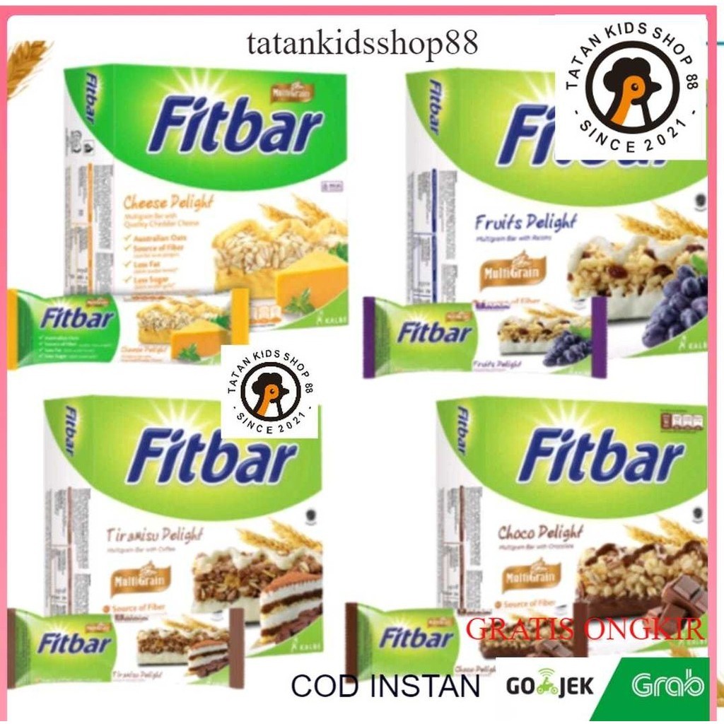 

Fitbar 1 Box isi 5 Makanan Ringan Cemilan Diet Rendah Kalori Coklat Fruits Delight Untuk Kesehatan