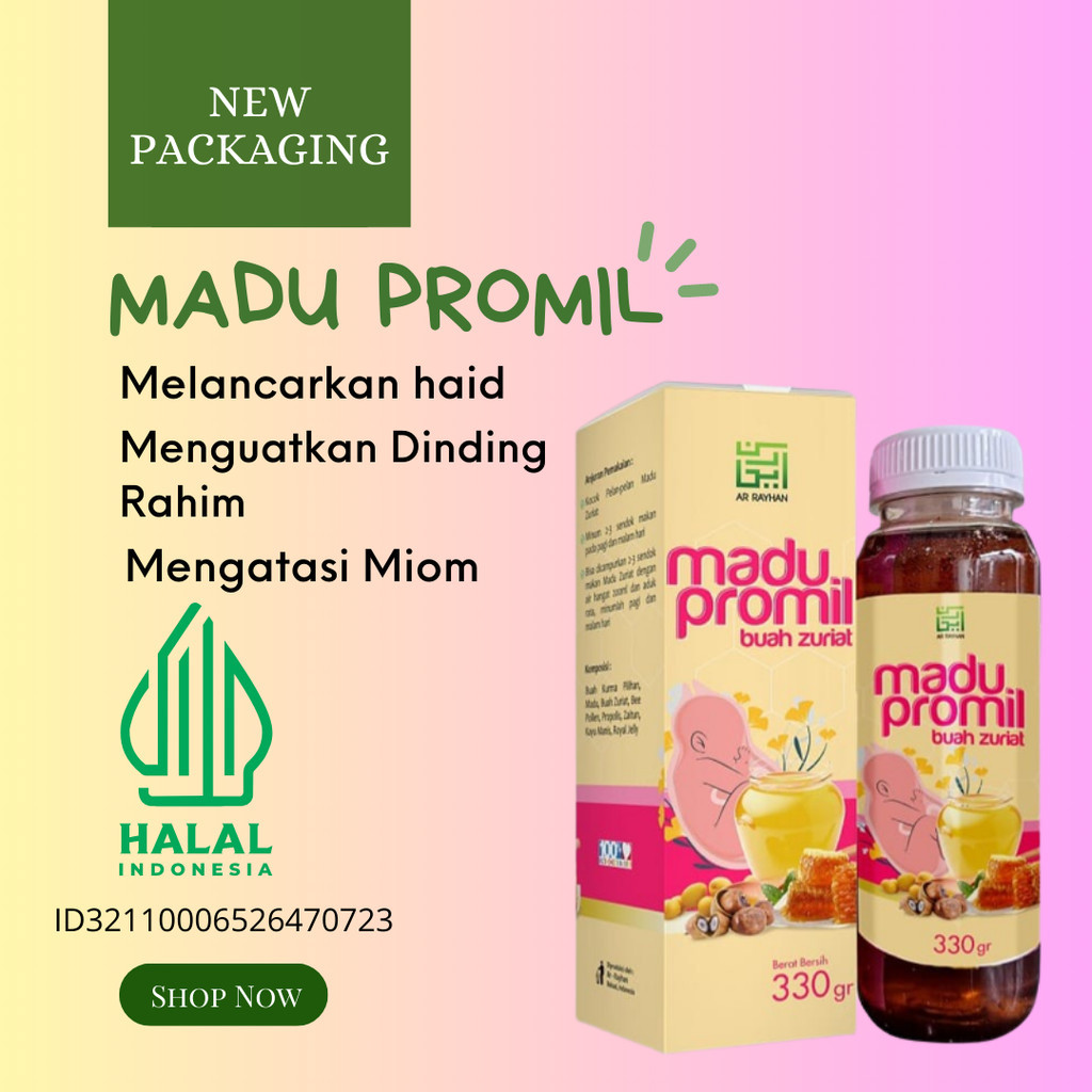 

Madu Promil Serbuk Zuriat Kurma Muda Program Ibu Hamil Penyubur Kandungan Ar Rayhan 330 Gr