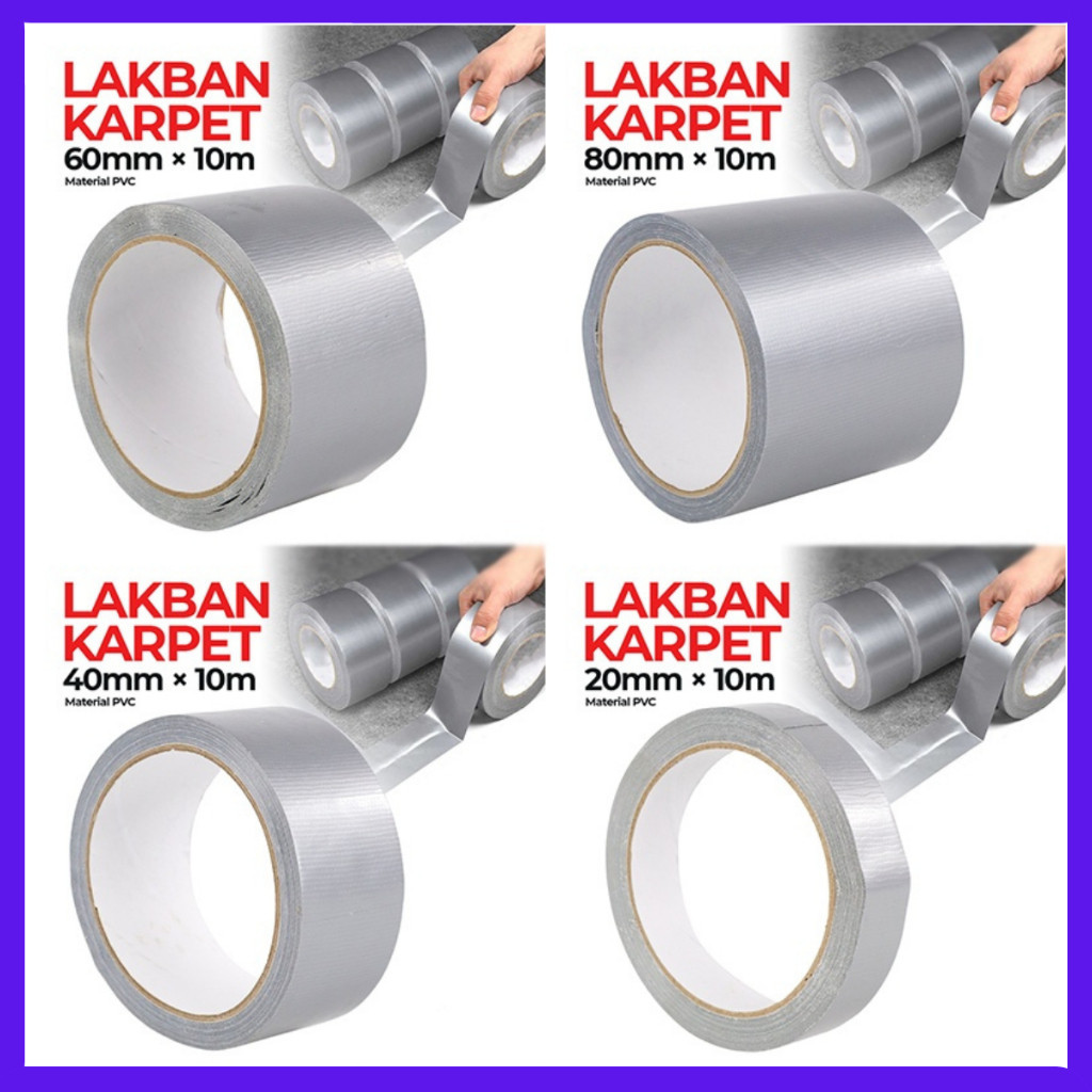 inovasi_tani-Lakban Karpet Super Sticky Cloth Floor Duct Tape 10M / Lakban Karpet / Plakban Kain Jum