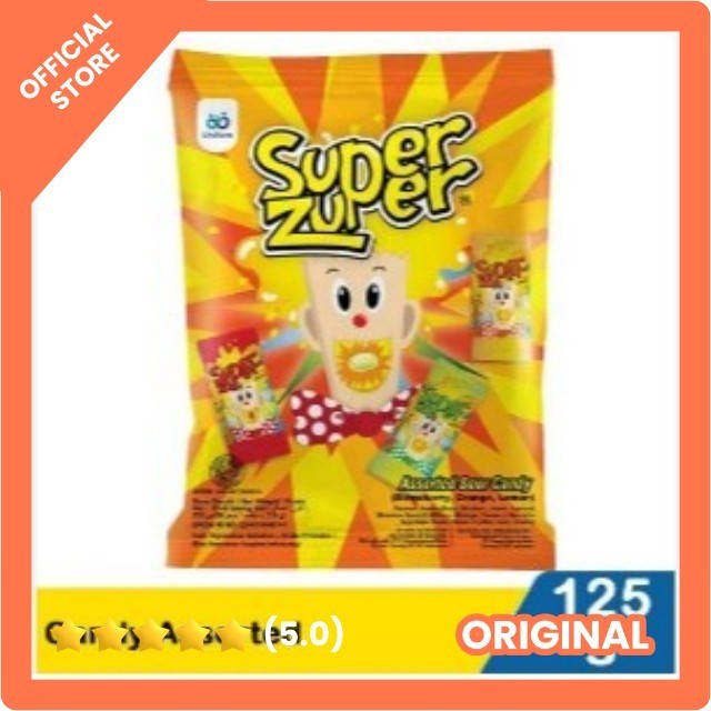 

SUPER ZUPER PERMEN ANEKA RASA(STROBERI,JERUK,LEMON)BAG