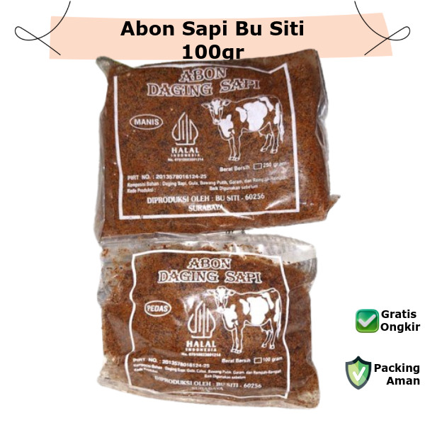 

Abon Bu Siti Rasa Ayam dan Sapi Surabaya 100 Gram Halal