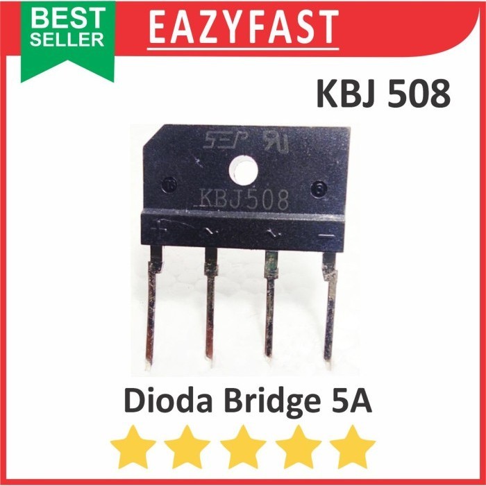 Dioda Kiprok Bridge 5A 5 A Ampere Diode Rectifier KBJ508 Jembatan Penyearah AC DC Sisir Meja Kotak K