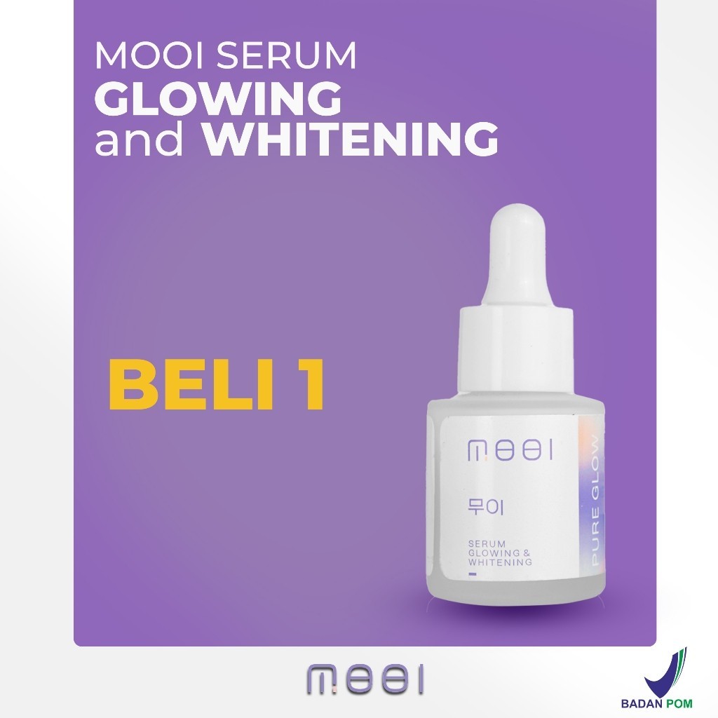 Mooi Pure Glow Serum 20 ml - Serum Pencerah Wajah Korea (100% ORIGINAL BPOM)
