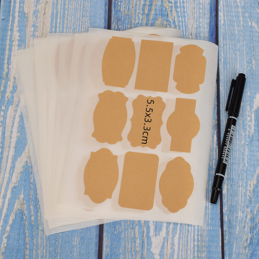 

90pcs Jars Stickers Handmade Spice Sticker Vintage Blank Kraft Label Stickers For Spice DIY Handmade Cake Baking Sealing Sticker