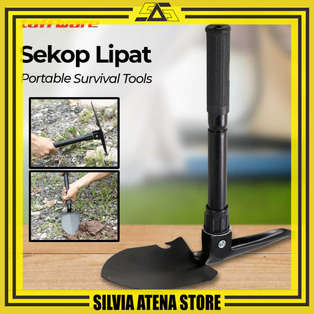 SILVIA ATENA STORE-Pacul Sekop Lipat Militer Portable Survival Tools Survival Kit Outdoor Camping Ar