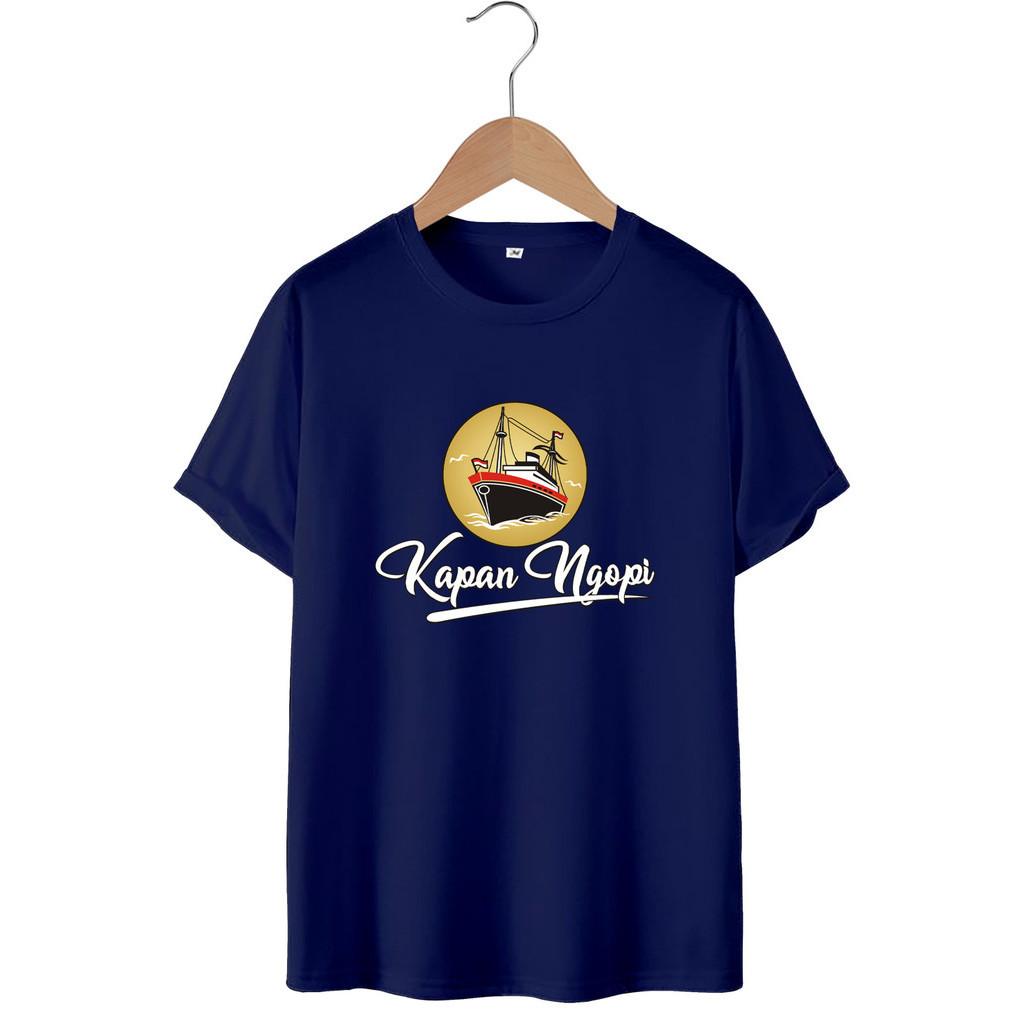 KAOS DISTRO UNISEX PRIA DAN WANITA KAPAN NGOPI