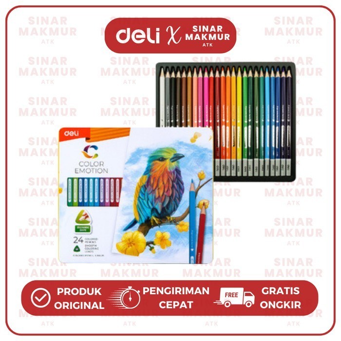 

Color Pencil/Pensil Warna Color Emotion 24 Warna Deli EC00225 (SET)