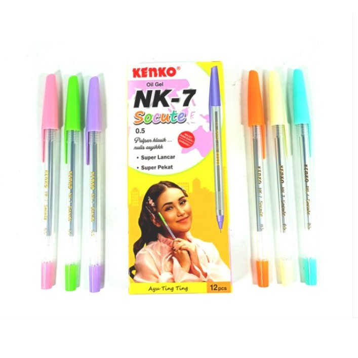 

KENKO - Pulpen Pen Oil Gel Socute Nk-7 Hitam - Lusin