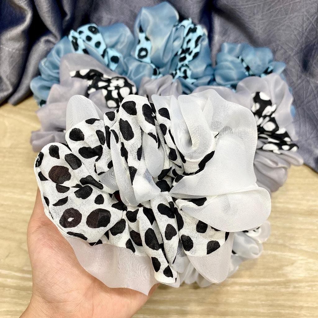 Scrunchie Silk Shimer Crincle Ikat Rambut Bahan Shimer Silk Ikat Rambut Ala Korea Candy Grosir