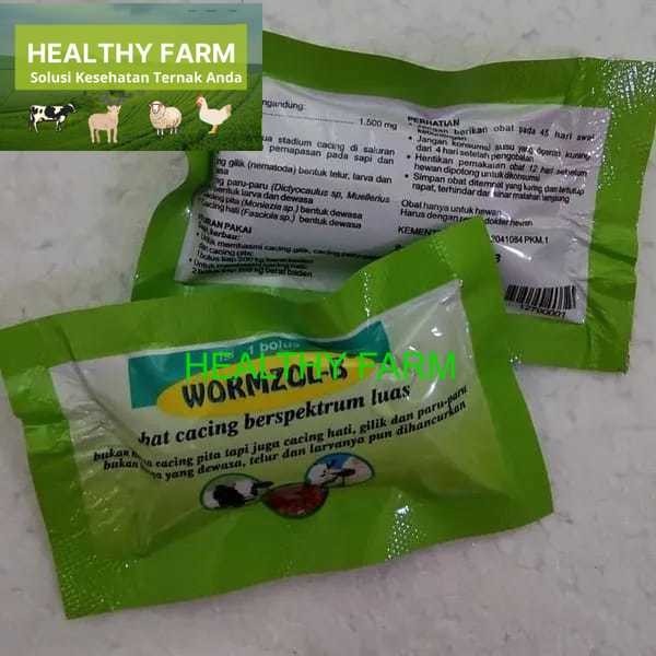 MEDION WORMZOL B 1 SACHET OBAT CACING SAPI KAMBING KUDA DOMBA KERBAU WORMZOL-B WORMZOL B