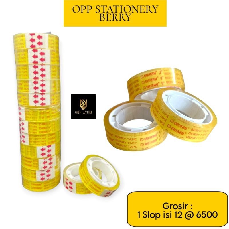 

OPP STATIONERY BERRY 12MM x 9M (Isi 12) ISOLASI KECIL