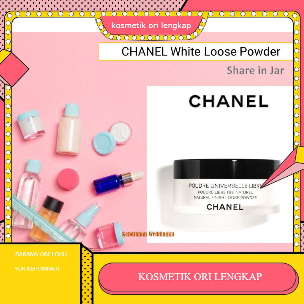[ SHARE IN JAR ] CHANEL LOOSE POWDER |  Bedak Tabur Chanel PUTIH | Chanel Lightweight Natural Finish