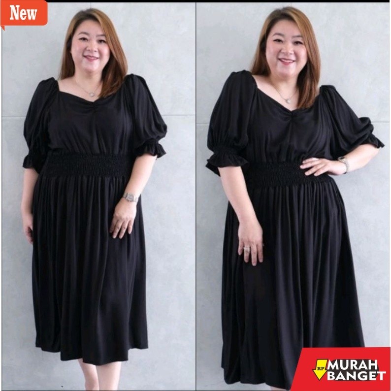 dress wanita kekinian DRESS JUMBO LD 140 CM BIG SIZE DRESS SABRINA JUMBO