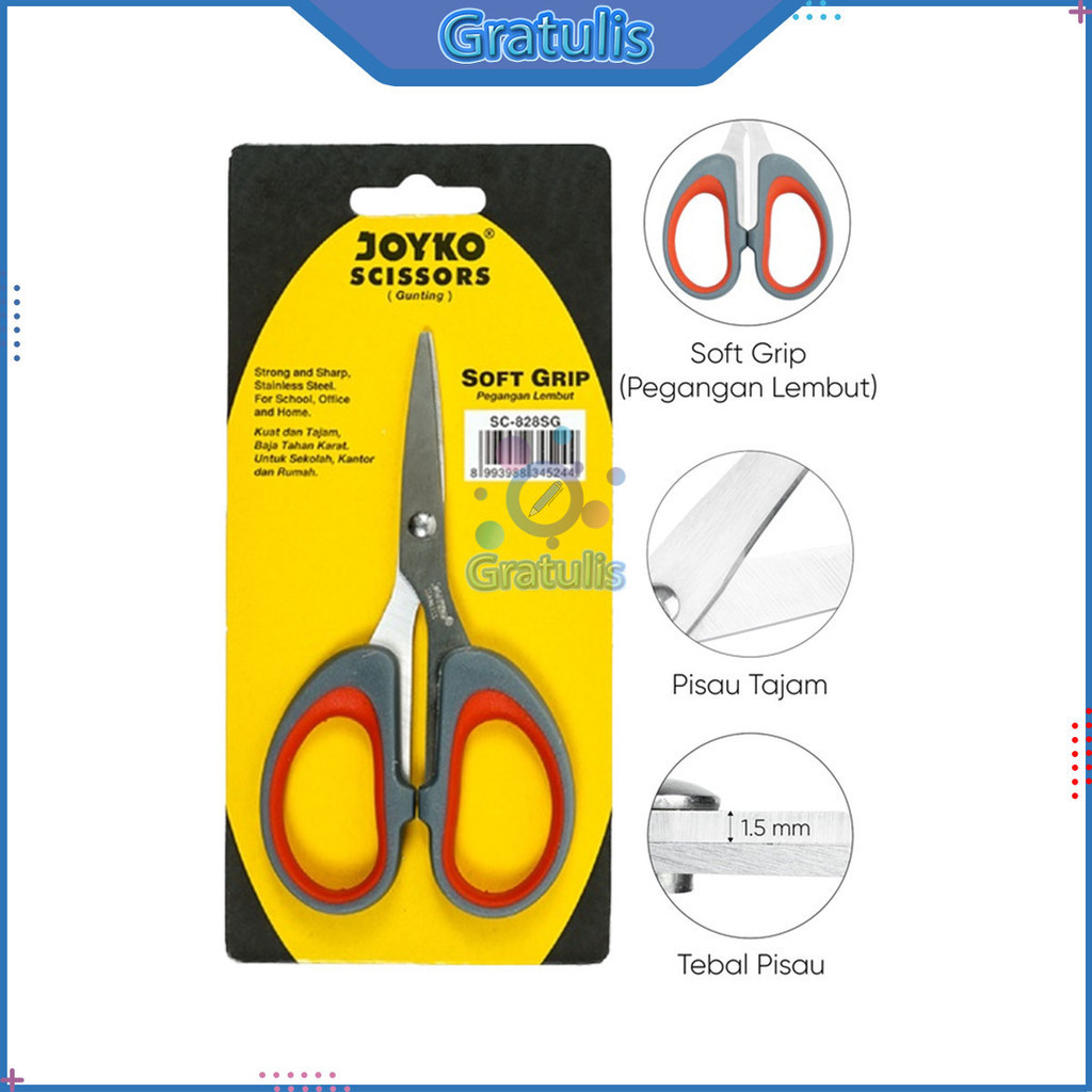 

GUNTING KECIL JOYKO SCISSORS [SC-828SG] / GUNTING KERTAS KAIN PLASTIK