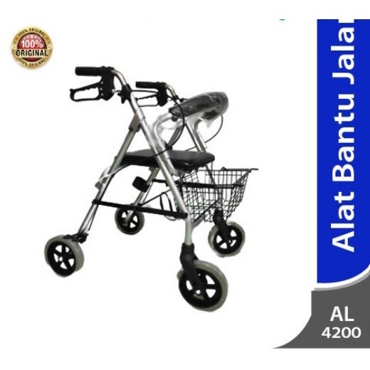 GEA Rollator AL-4200 Alat Bantu Jalan / Lansia / kursi roda / walker / Tongkat