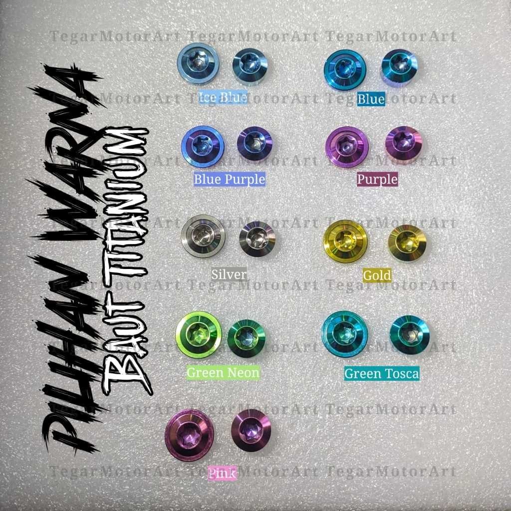 Baut Titanium Gr 5 Set Bak Mesin Kiri Kanan Yamaha Rx King variasi