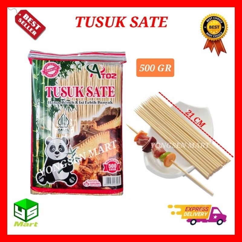 

Tusuk sate bambu panjang +/- 21 cm premium 500gr