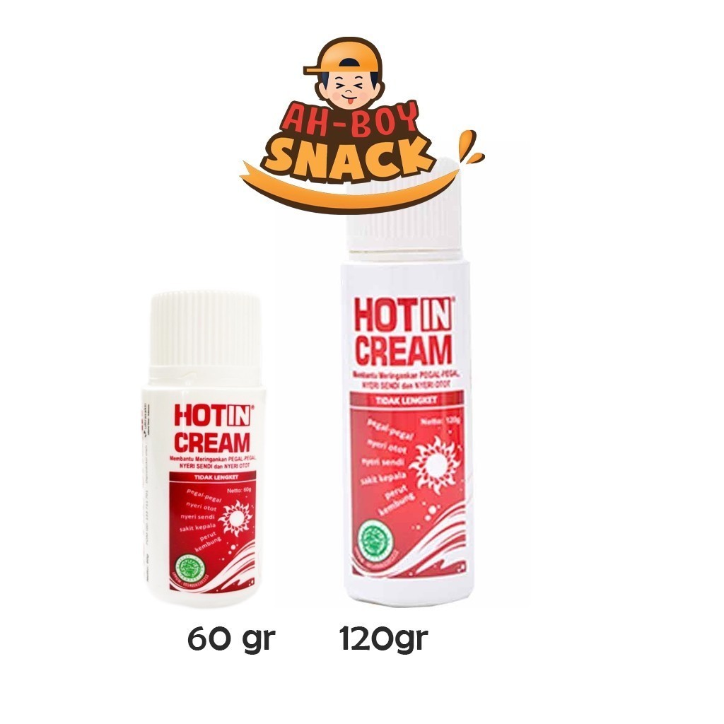 HOT IN CREAM BOTOL 60 GRAM DAN 120GRAM - KRIM PEGAL DAN NYERI SENDI HOT IN CREAM