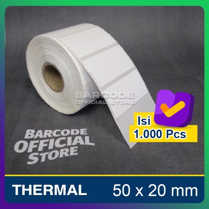 

Label sticker barcode 50x20mm 1 line 1000pcs thermal gap2mm core1" -TMA56