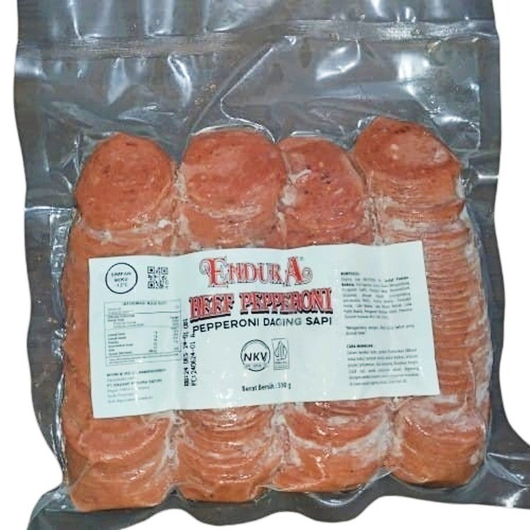 

Pepperoni Endura Beef Frozen 500gr Daging Sapi Peperoni Topping Pizza