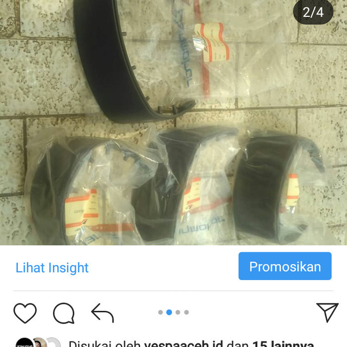 Buntut spakbor depan Vespa Corsa Original Danmotor Nos