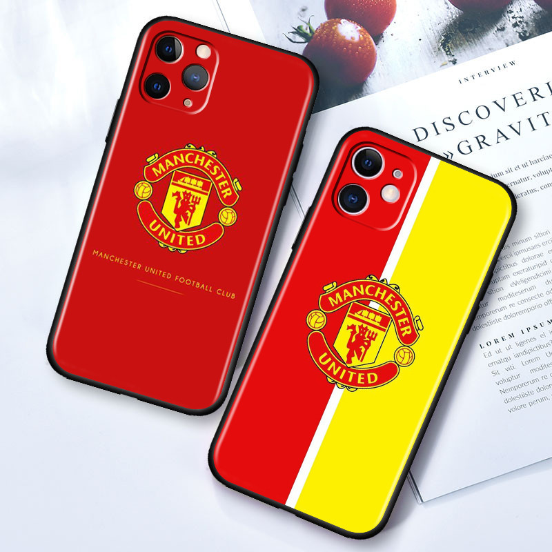 M-Manchester U-United F.C For Apple iPhone 15 14 13 12 11 XS XR X 8 7 SE Pro Max Plus Mini Black Pho