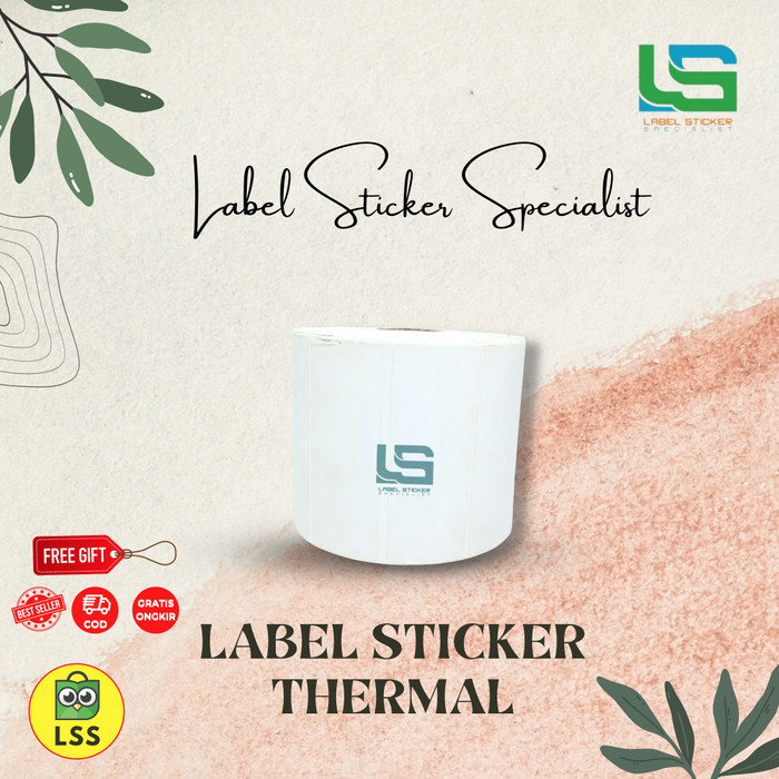 

promo ✨ -LABEL STIKER BARCODE THERMAL 80X30 MM LABEL Thermal 8X3 CM